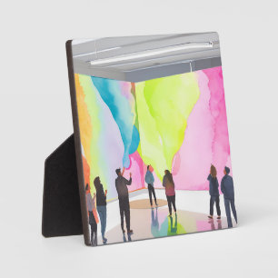 Kunstgalerie   Moderne zeitgenössische Aquarellmal Fotoplatte