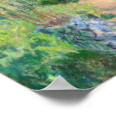 Kunstgarten in Vétheuil, Claude Monet Poster (Ecke)