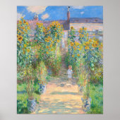 Kunstgarten in Vétheuil, Claude Monet Poster (Vorne)