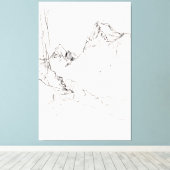Kunstgebirgslandschaft - Premium Leinwanddruck (Insitu (Holzboden))