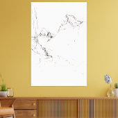 Kunstgebirgslandschaft - Premium Leinwanddruck (Insitu (Wohnzimmer))