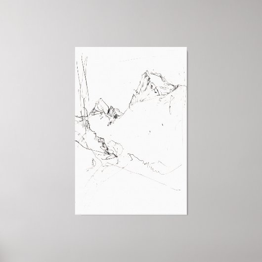 Kunstgebirgslandschaft - Premium Leinwanddruck (Vorderseite)