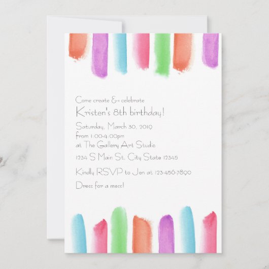 Kunstgeburt Einladung (Vorderseite)