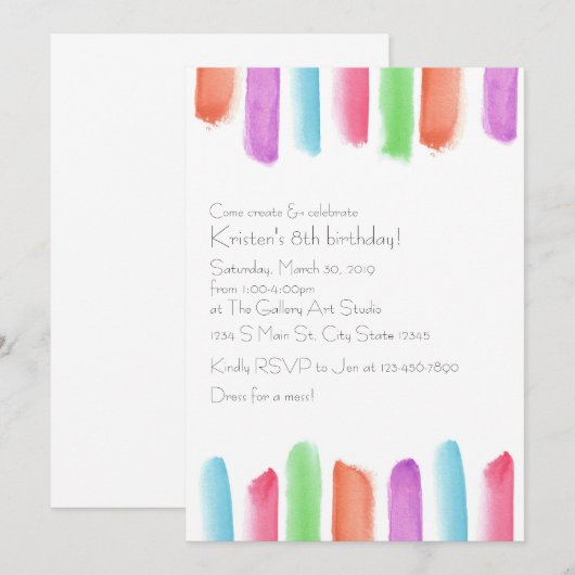 Kunstgeburt Einladung (Vorne/Hinten)