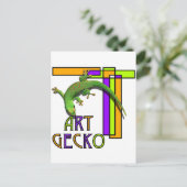Kunstgecko Postkarte (Stehend Vorderseite)