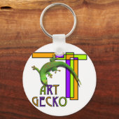 Kunstgecko Schlüsselanhänger (Vorderseite)