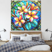 Kunstgefestigte, gläserne Kleumeria Leinwanddruck (Insitu (Schlafzimmer))