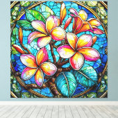 Kunstgefestigte, gläserne Kleumeria Leinwanddruck (Insitu (Holzboden))