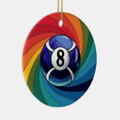 Kunstgefestigte Glaskunst, 8-polige Glaskugel Keramik Ornament (Rechts)