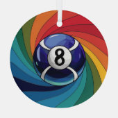 Kunstgefestigte Glaskunst, 8-polige Glaskugel Ornament Aus Glas (Rückseite)