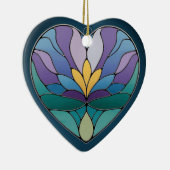 Kunstgefestigte Glaskunst, Abstrakte Blume Keramik Ornament (Rechts)