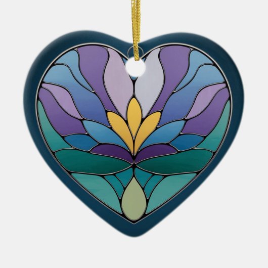 Kunstgefestigte Glaskunst, Abstrakte Blume Keramik Ornament (Vorne)