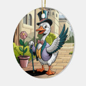 Kunstgefestigte Glaskunst, Albernes Gänsehalm Keramik Ornament (Links)