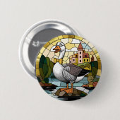 Kunstgefestigte Glaskunst, Albernes Gänsehaut Button (Vorne & Hinten)