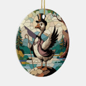 Kunstgefestigte Glaskunst, Albernes Gänsehaut Keramik Ornament (Rechts)