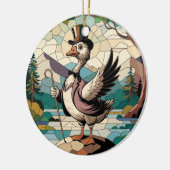 Kunstgefestigte Glaskunst, Albernes Gänsehaut Keramik Ornament (Links)