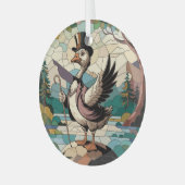 Kunstgefestigte Glaskunst, Albernes Gänsehaut Ornament Aus Glas (Vorderseite links)