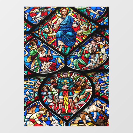 Kunstgefestigte Glaskunst Fensteraufkleber (Blatt)