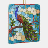 Kunstgefestigte Glaskunst, festgehaltenes Pfau Keramikornament (Rechts)