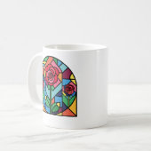 Kunstgefestigte Glaskunst Kaffeetasse (Vorderseite Links)