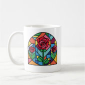 Kunstgefestigte Glaskunst Kaffeetasse (Links)