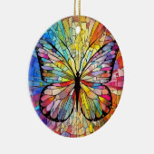 Kunstgefestigte Glaskunst, Regenbogen-Schmetterlin Keramik Ornament (Rechts)