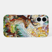 Kunstgefestigte Glaskunst, verklebter Glass Stil H iPhone 16 Hülle (Rückseite (Horizontal))