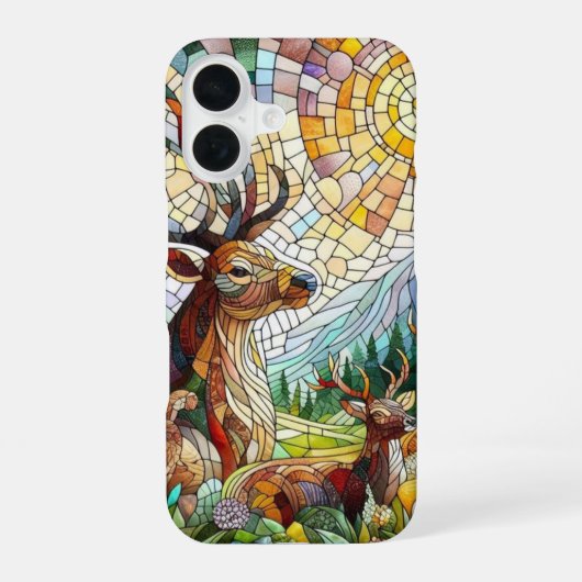 Kunstgefestigte Glaskunst, verklebter Glass Stil H iPhone 16 Hülle (Rückseite)