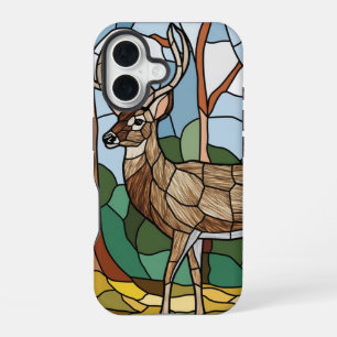 Kunstgefestigte Glaskunst, verklebter Glass Stil H iPhone 16 Hülle
