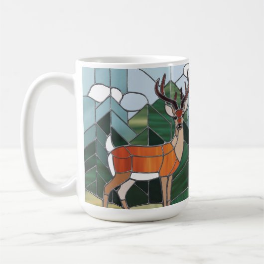 Kunstgefestigte Glaskunst, verklebter Glass Stil H Kaffeetasse (Links)
