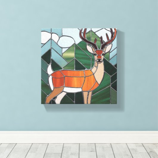 Kunstgefestigte Glaskunst, verklebter Glass Stil H Leinwanddruck (Insitu (Holzboden))