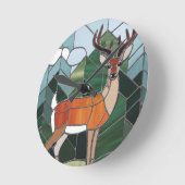 Kunstgefestigte Glaskunst, verklebter Glass Stil H Runde Wanduhr (Winkel)