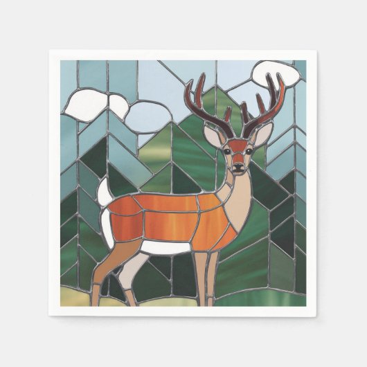 Kunstgefestigte Glaskunst, verklebter Glass Stil H Serviette (Vorderseite)