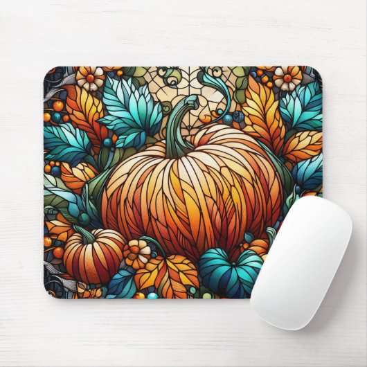 Kunstgefestigte Glass Pumpkin Mousepad (Mit Mouse)