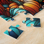 Kunstgefestigte Glass Pumpkin Puzzle (Seite)
