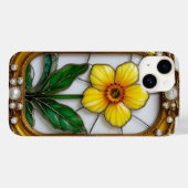 Kunstgefestigtes Glas mit lebendiger Blume Case-Mate iPhone Hülle (Rückseite (Horizontal))