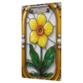 Kunstgefestigtes Glas mit lebendiger Blume Klemmbrett (Links)