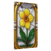 Kunstgefestigtes Glas mit lebendiger Blume Klemmbrett (Rechts)