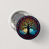 Kunstgeflecht aus Glas, Baum aus dem Leben Button (Vorne & Hinten)