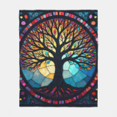 Kunstgeflecht aus Glas, Baum aus dem Leben Fleecedecke (Vorderseite)