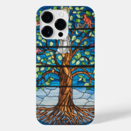 Kunstgeflecht aus Glas, Baum aus dem Leben iPhone 14 Pro Max Hülle