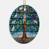 Kunstgeflecht aus Glas, Baum aus dem Leben Keramik Ornament (Rechts)