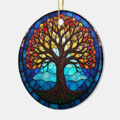 Kunstgeflecht aus Glas, Baum aus dem Leben Keramik Ornament (Links)