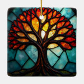 Kunstgeflecht aus Glas, Baum aus dem Leben Keramikornament (Rückseite)