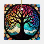 Kunstgeflecht aus Glas, Baum aus dem Leben Keramikornament (Rückseite)