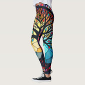 Kunstgeflecht aus Glas, Baum aus dem Leben Leggings (Links)