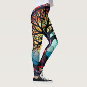 Kunstgeflecht aus Glas, Baum aus dem Leben Leggings (Rechts)