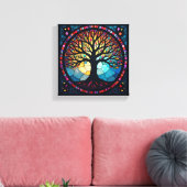 Kunstgeflecht aus Glas, Baum aus dem Leben Leinwanddruck (Insitu (Wohnzimmer))