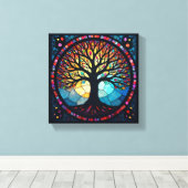 Kunstgeflecht aus Glas, Baum aus dem Leben Leinwanddruck (Insitu (Holzboden))