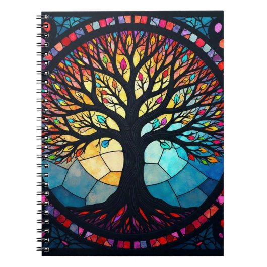 Kunstgeflecht aus Glas, Baum aus dem Leben Notizblock (Vorderseite)